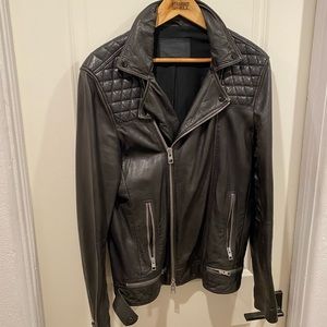 AllSaints Leather Conroy Jacket size M